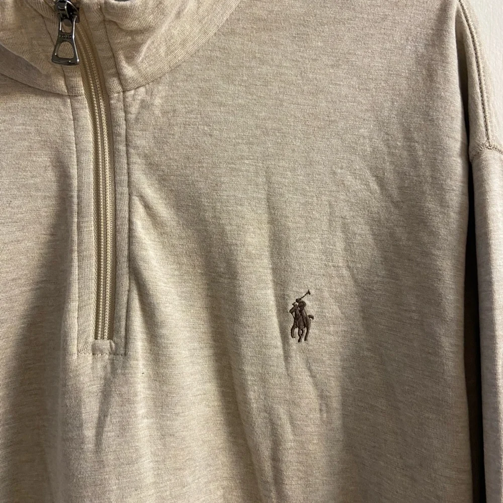 Polo Ralph Lauren Beige Quarter-Zip Pullover XXL